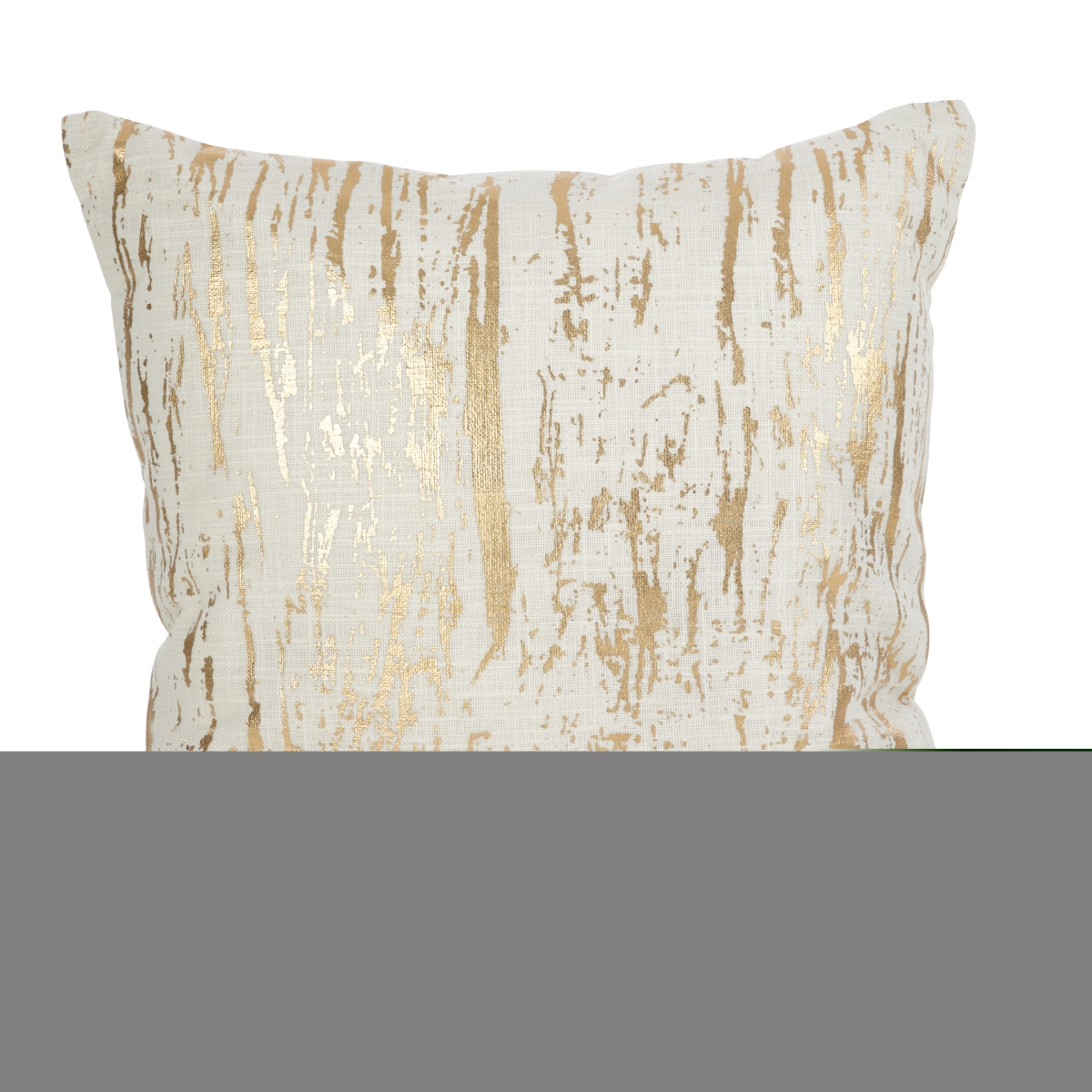 Distressed Metallic Foil Design Cotton Floor Pillow