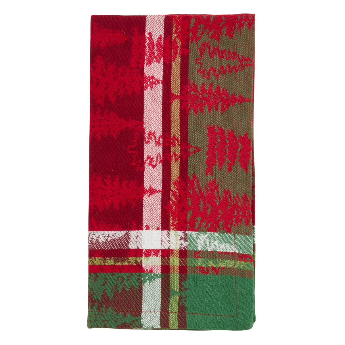 Picture of Saro Lifestyle 2108.M20S Christmas Tree Plaid Table Napkins - Set of 4