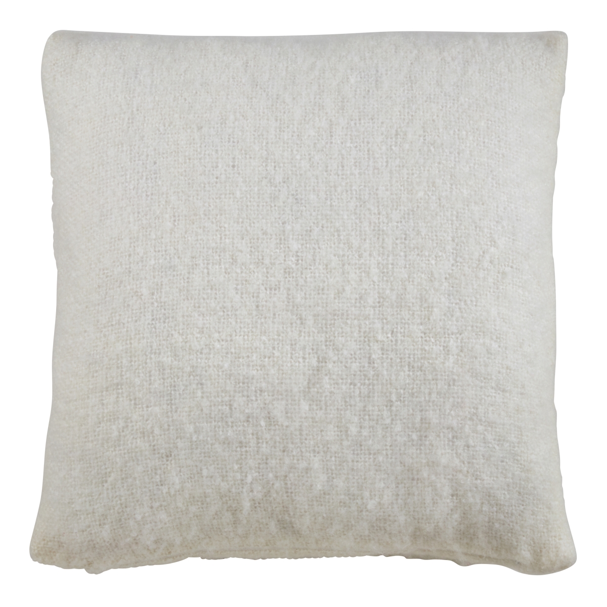 18 in. Faux Mohair Down Filled Throw Pillow, Ivory