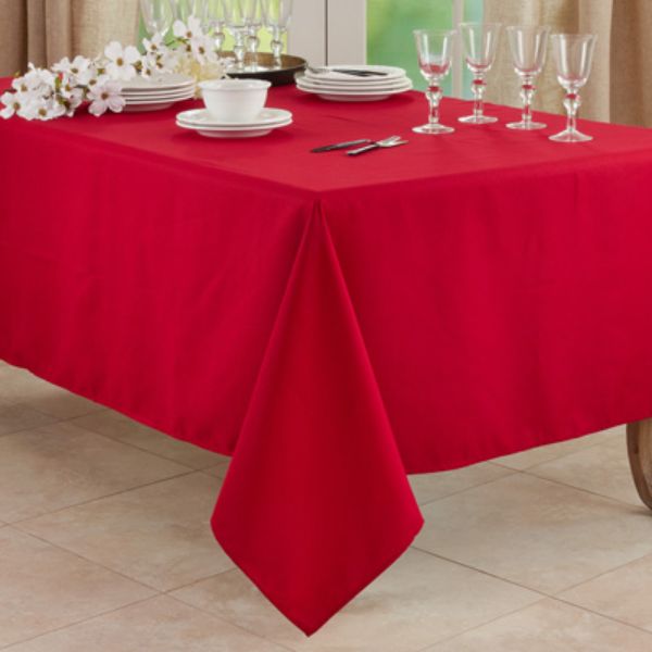 60 x 60 in. Casual Design Everyday Tablecloth, Red