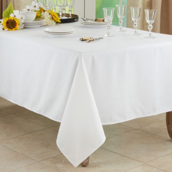 Picture of Saro Lifestyle 321.W65104B 65 x 104 in. Casual Design Everyday Tablecloth, White
