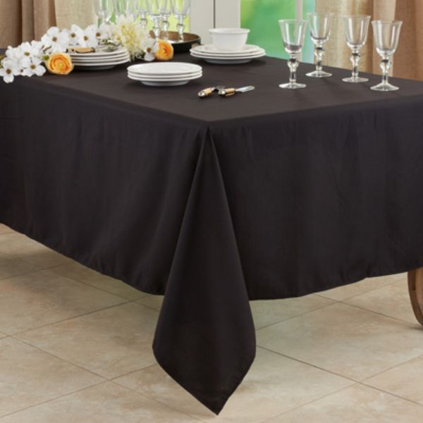Picture of Saro Lifestyle 321.BK65104B 65 x 104 in. Casual Design Everyday Tablecloth, Black