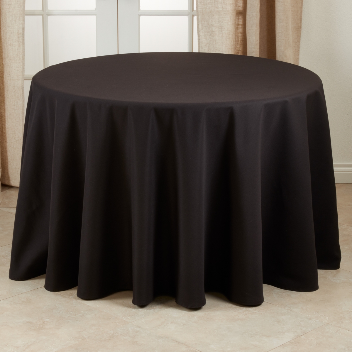 Picture of Saro Lifestyle 321.BK90R 90 in. Casual Design Everyday Tablecloth, Black