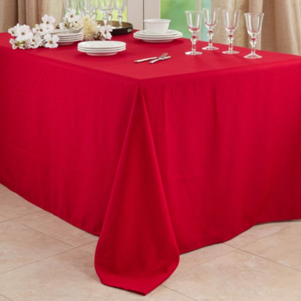Picture of Saro Lifestyle 321.R90108B 90 x 108 in. Casual Design Everyday Tablecloth, Red