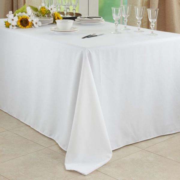 Picture of Saro Lifestyle 321.W90156B 90 x 156 in. Casual Design Everyday Tablecloth, White