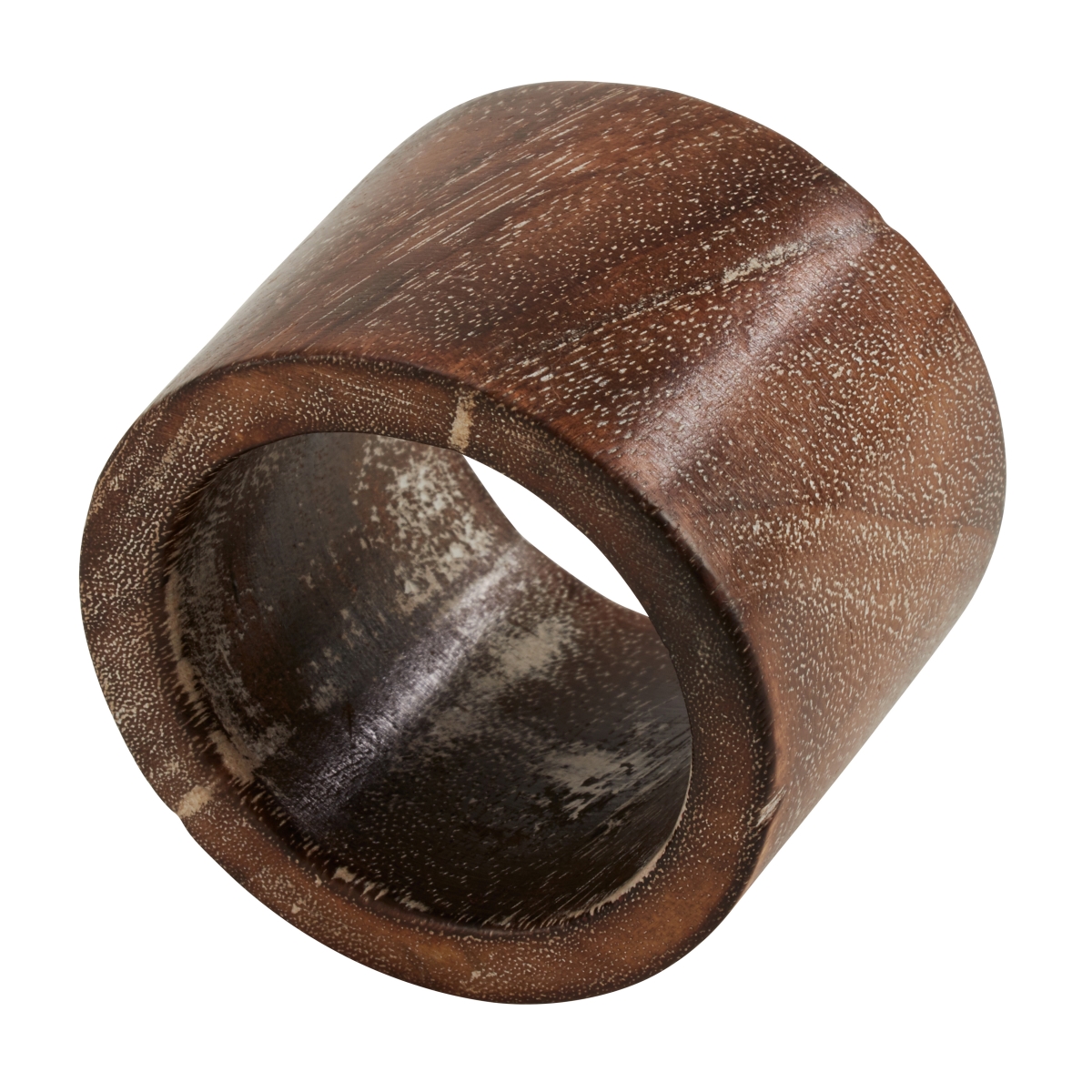 Picture of Saro Lifestyle NR876.BR Wood Napkin Rings Holders, Brown - Set of 4