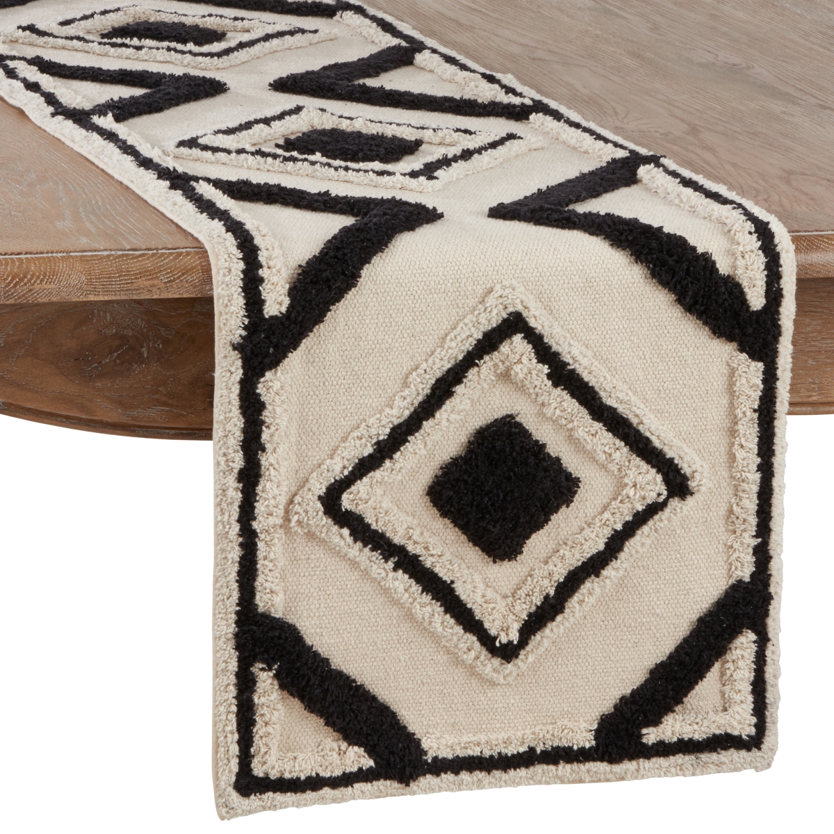 Picture of Saro Lifestyle 2161.BK1672B 16 x 72 in. Diamond Design Shag Runner, Black