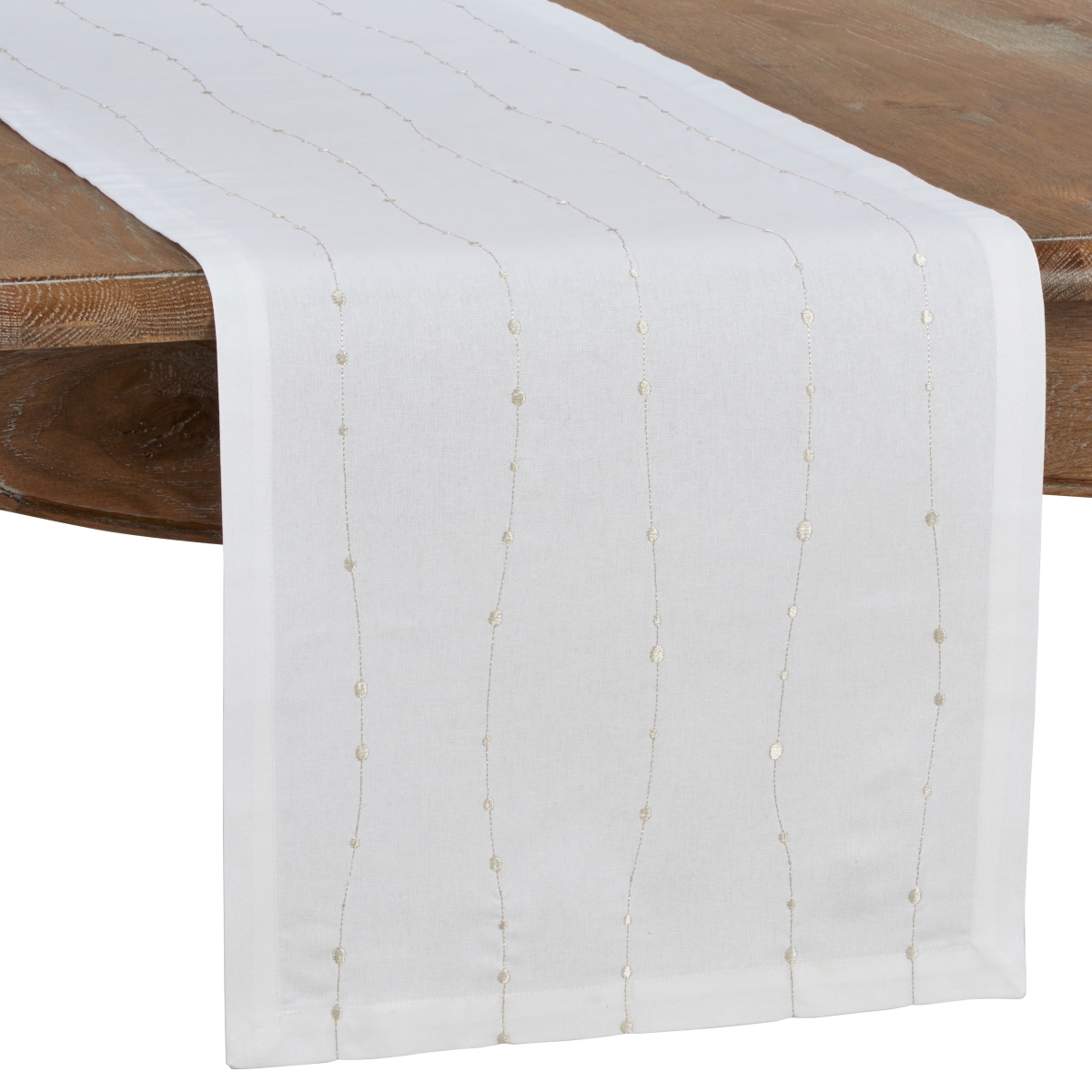 Picture of Saro Lifestyle 4420.S16108B 16 x 108 in. Embroidered Design Table Runner