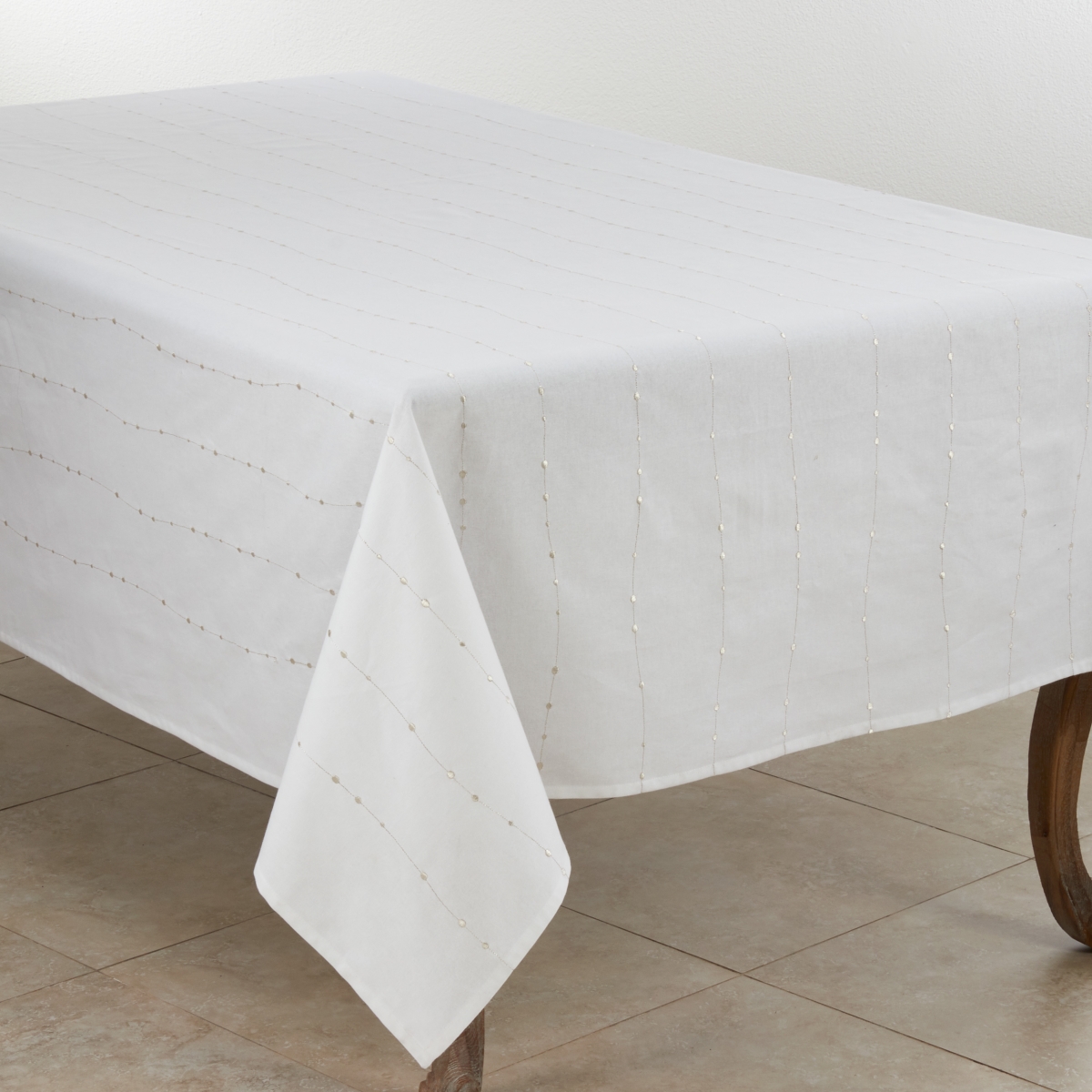 Picture of Saro Lifestyle 4420.S65140B Embroidered Design Table Cloth