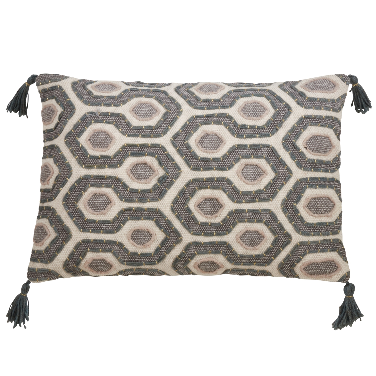 Block Print Modern Poly Filled Throw Pillow