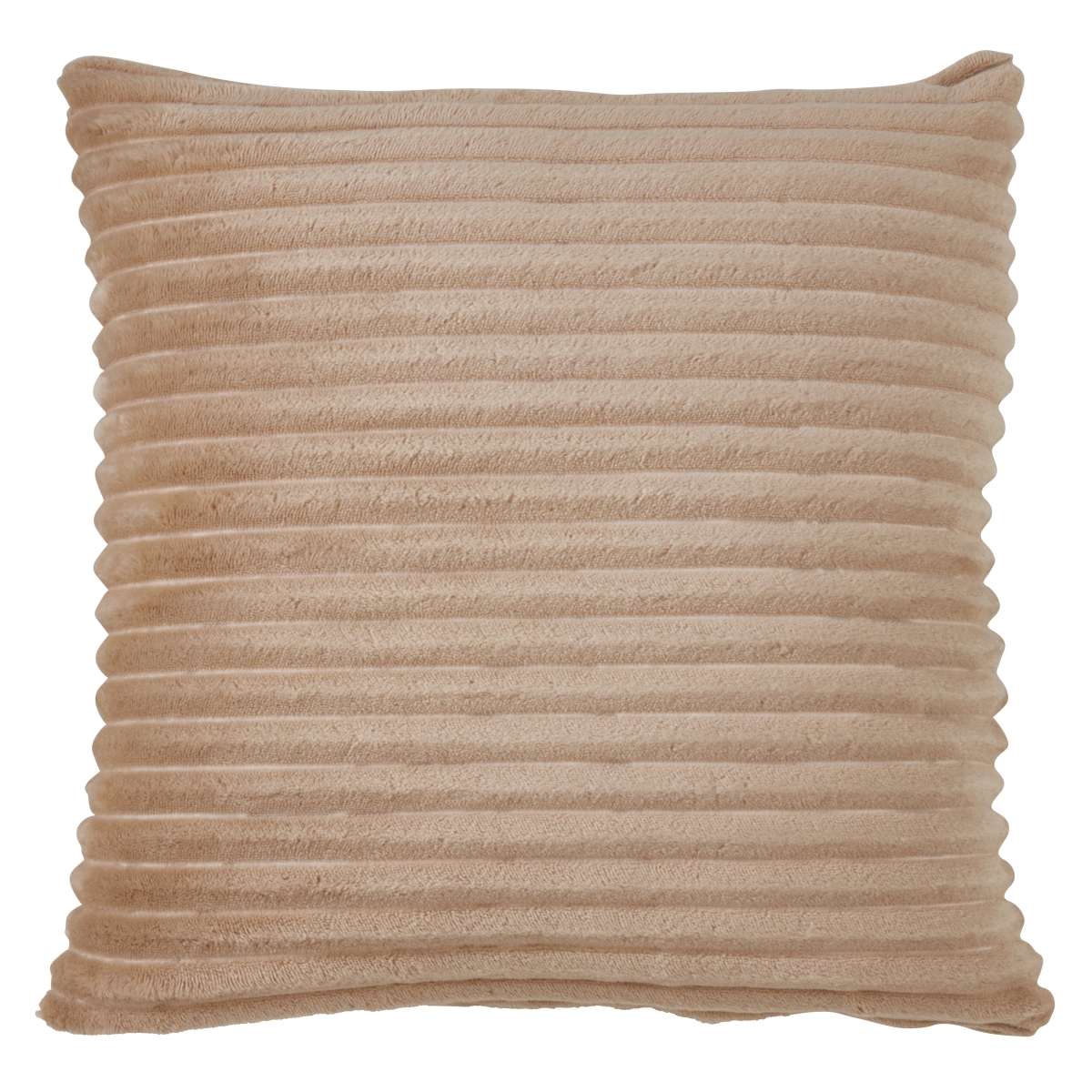18 in. Faux Rabbit Fur Throw Pillow Cover, Natural