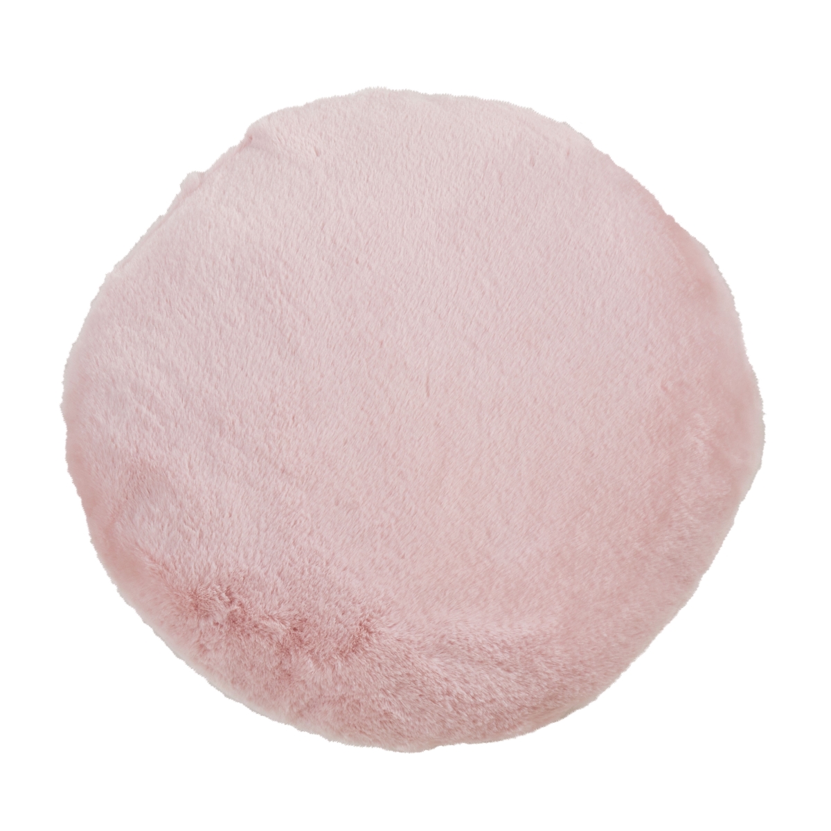 16 in. Faux Rabbit Fur Throw Pillow, Pink