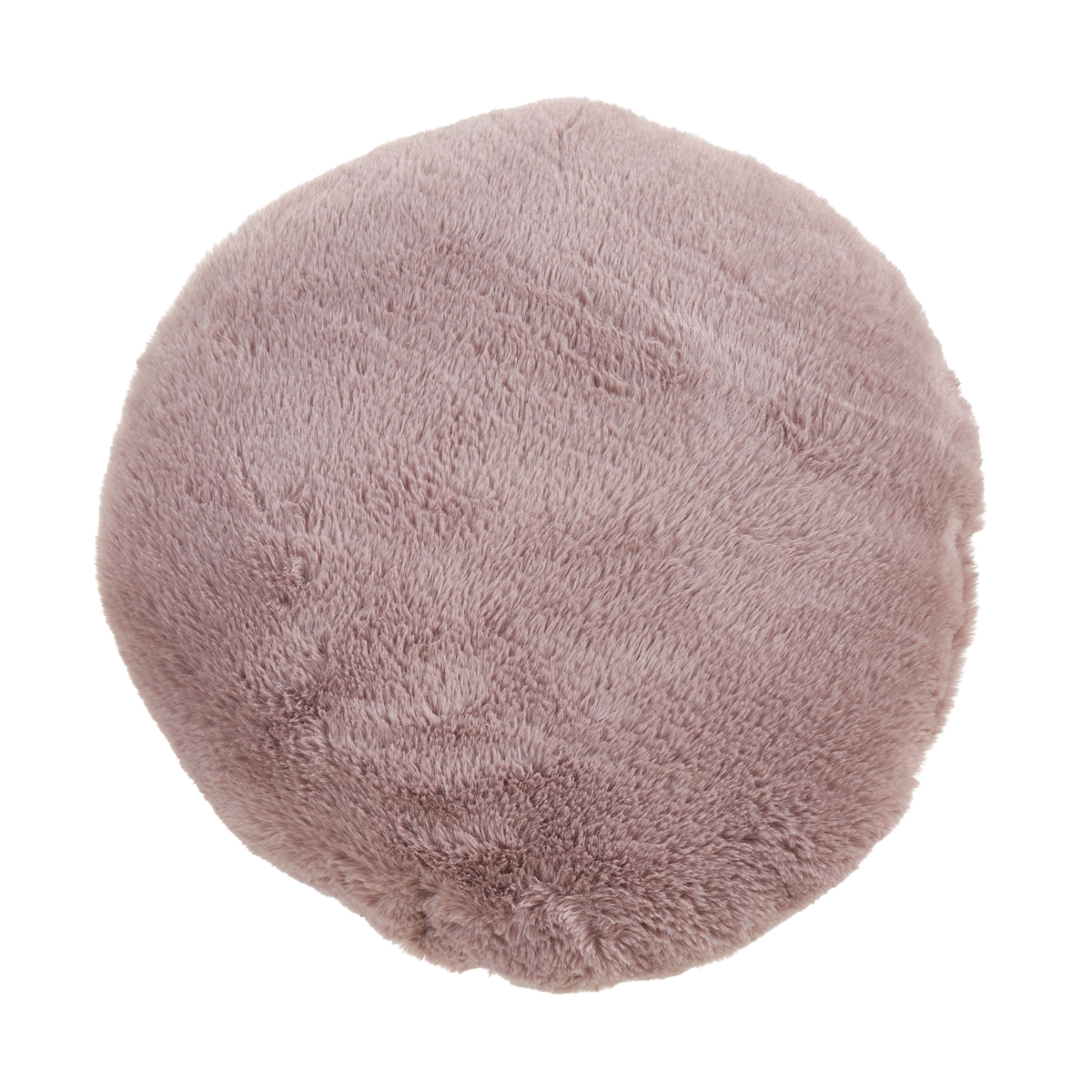 16 in. Faux Rabbit Fur Throw Pillow, Grey