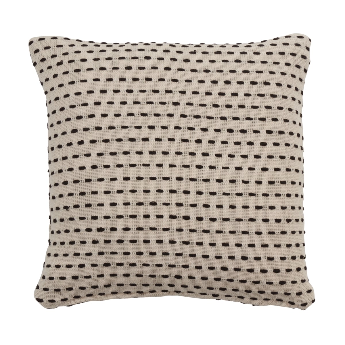 18 in. Stitch Line Design Throw Pillow with Poly Filling, Ivory - Set of 4
