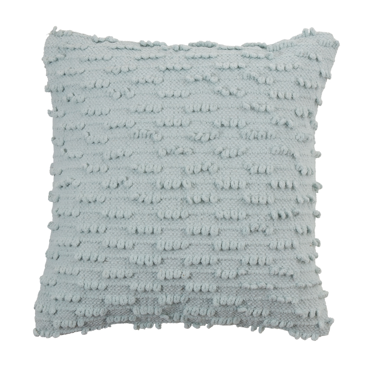 20 in. Nubby Design Throw Pillow with Down Filling, Aqua