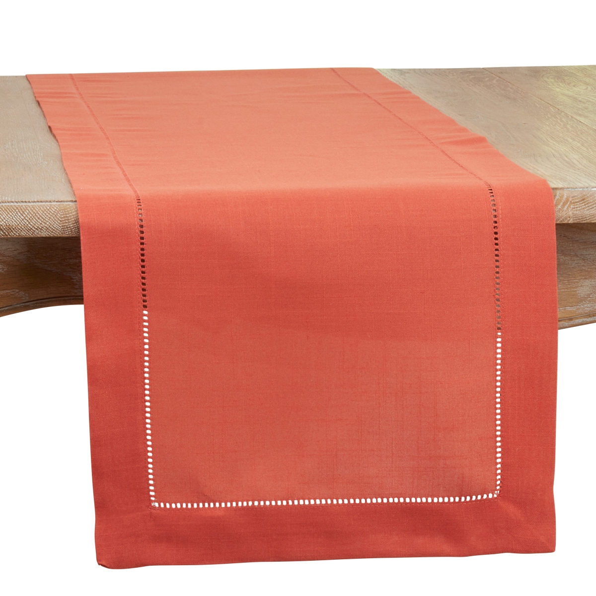 Picture of Saro Lifestyle 6318.TC16120B 16 x 120 in. Table Runner with Hemstitched Border, Terracotta