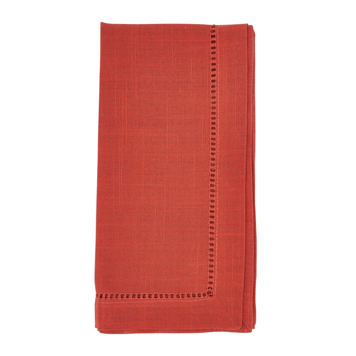 Picture of Saro Lifestyle 6318.TC20S 20 in. Hemstitched Border Table Napkins, Terracotta - Set of 12