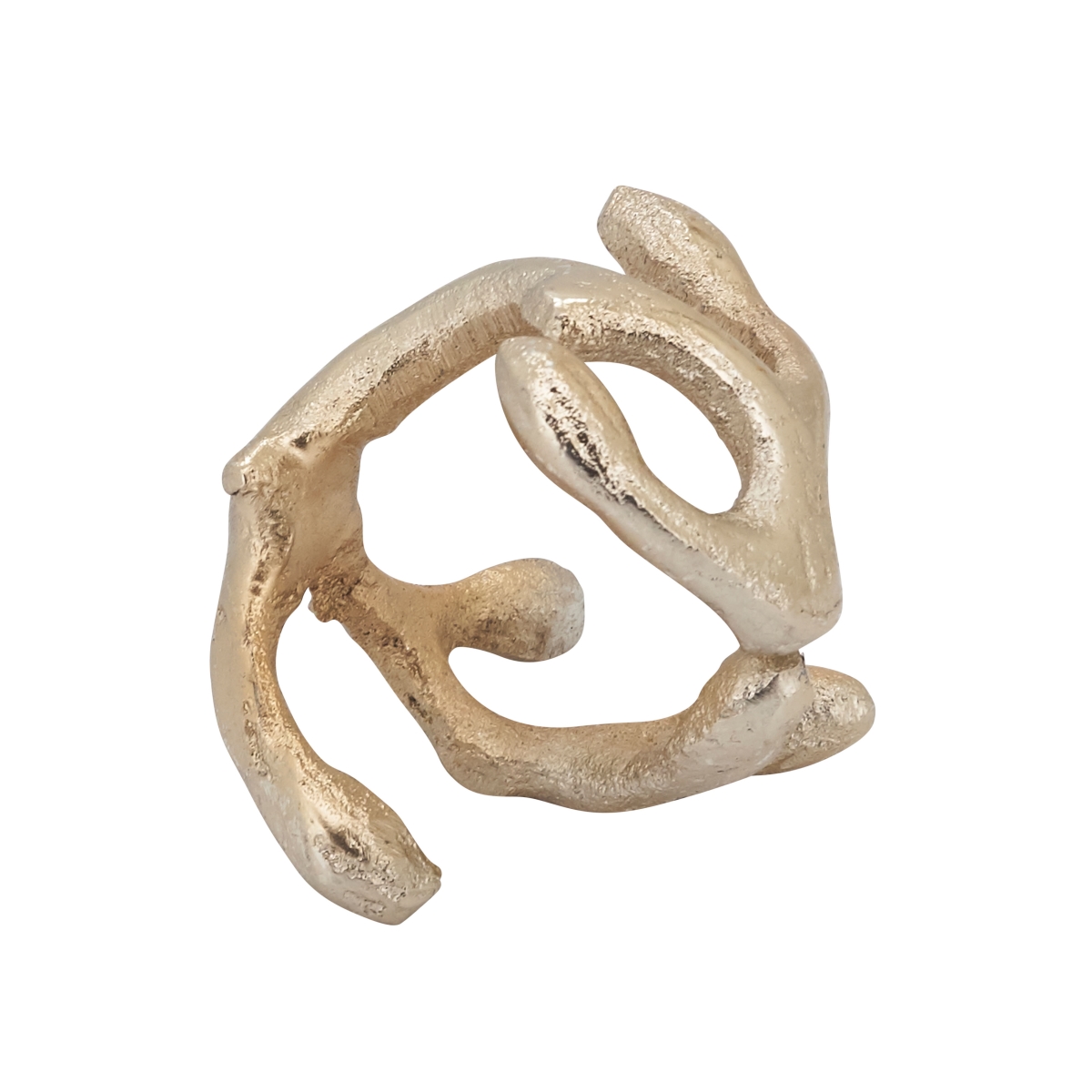 Picture of Saro Lifestyle NR967.GL Twigs Napkin Rings, Gold - Set of 4