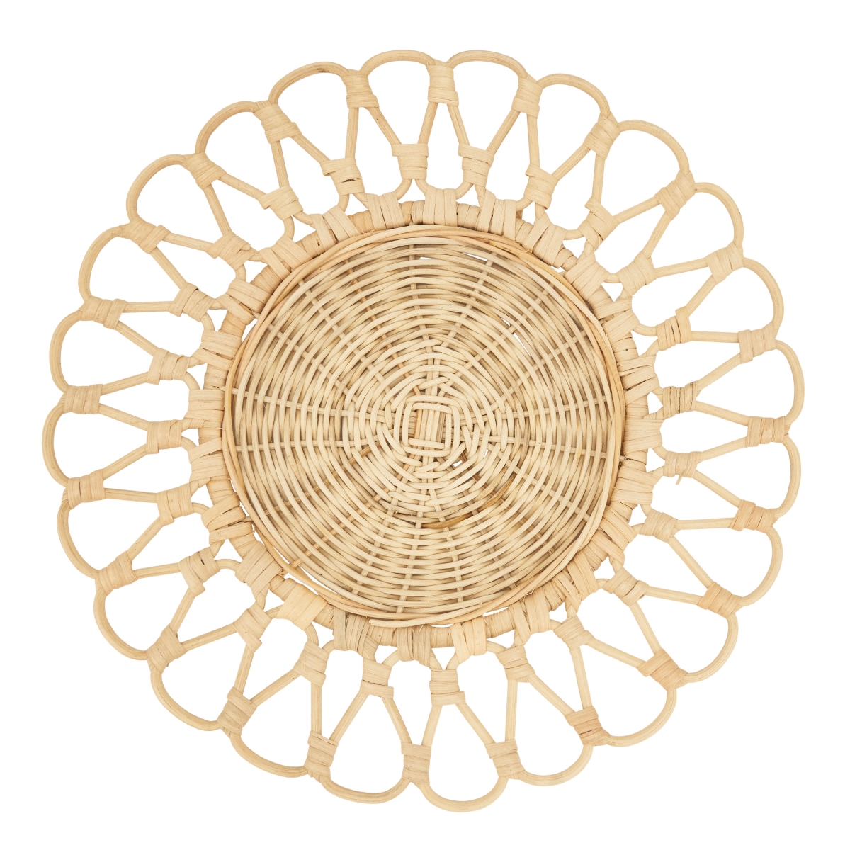 Picture of Saro Lifestyle 2003.N15R 15 in. Cutwork Design Rattan Placemats, White - Set of 4