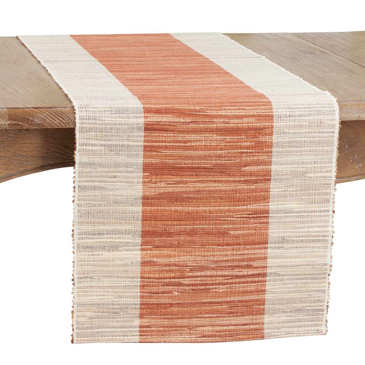 Picture of Saro Lifestyle 228.RU1672B 16 x 72 in. Shimmering Banded Table Runner, Rust