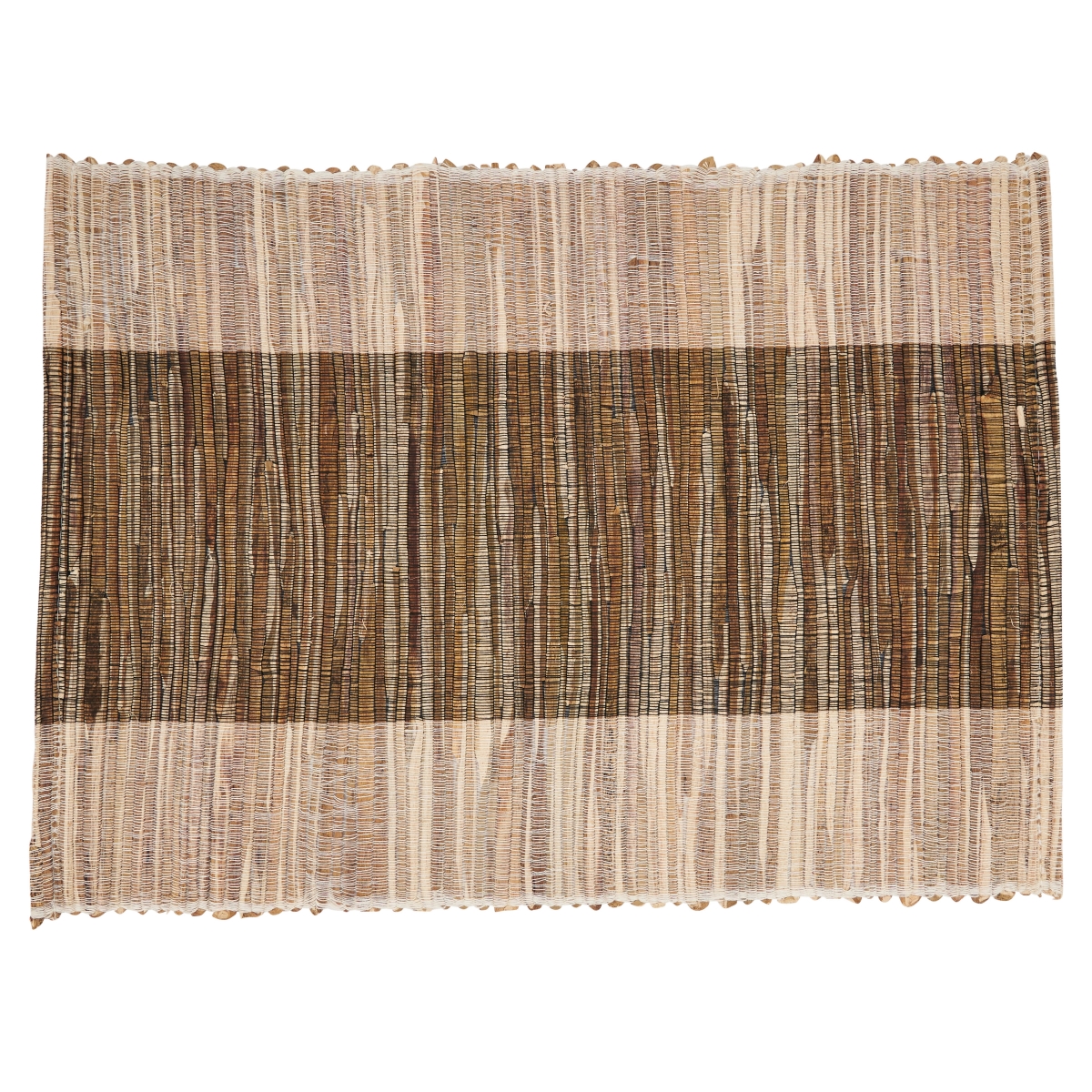 Picture of Saro Lifestyle 228.N1419B 14 x 19 in. Shimmering Banded Placemats, Natural - Set of 4