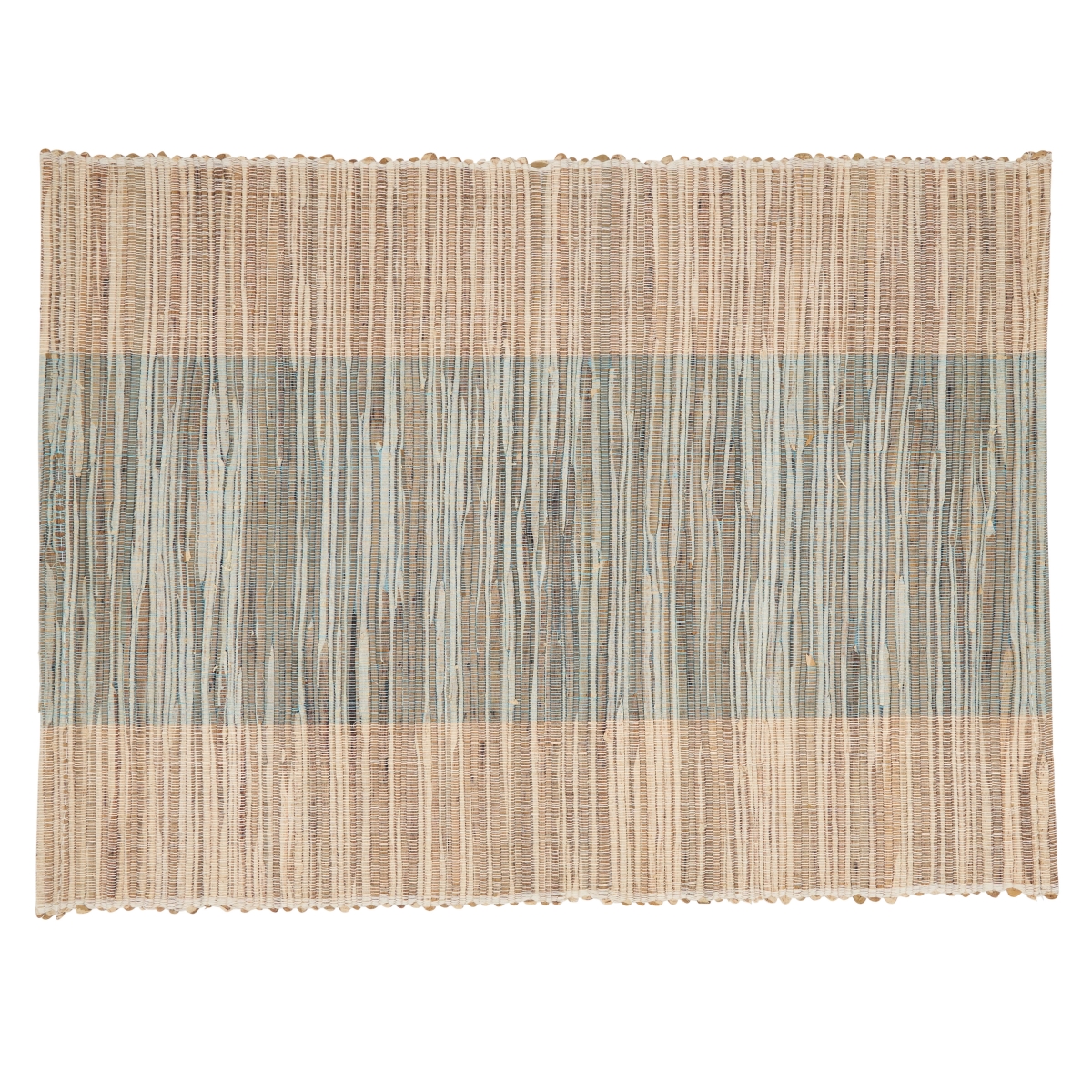Picture of Saro Lifestyle 228.TQ1419B 14 x 19 in. Shimmering Banded Placemats, Turquoise - Set of 4