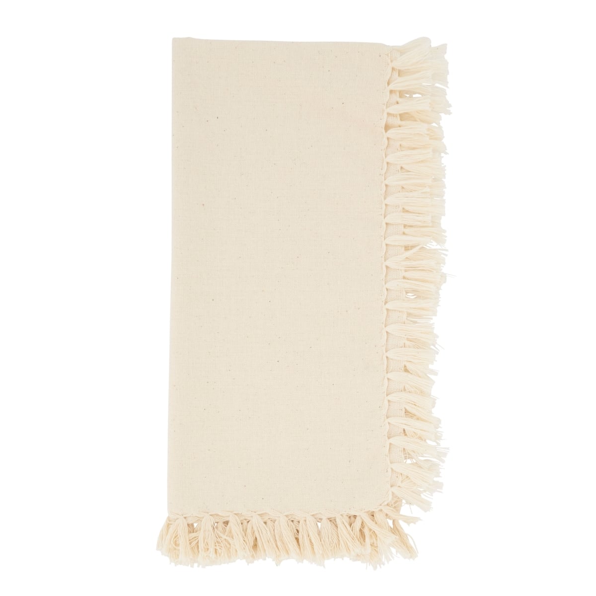 Picture of Saro Lifestyle 1234.N20S 20 in. Fringed Design Table Napkins, Natural - Set of 4