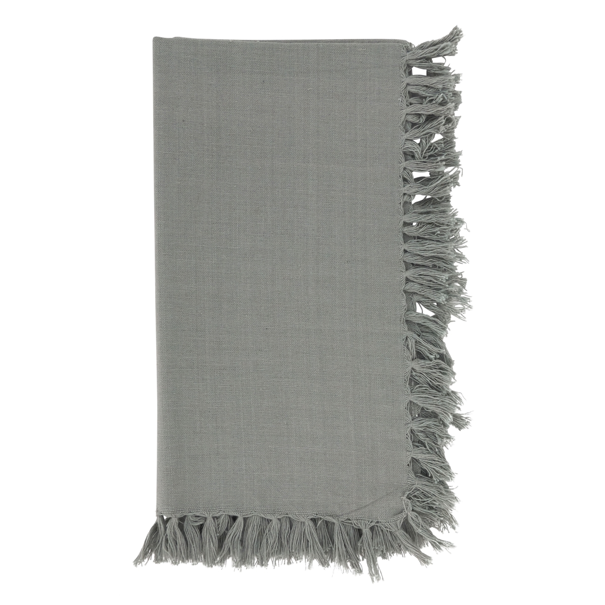 Picture of Saro Lifestyle 1234.GY20S 20 in. Fringed Design Table Napkins, Gray - Set of 4
