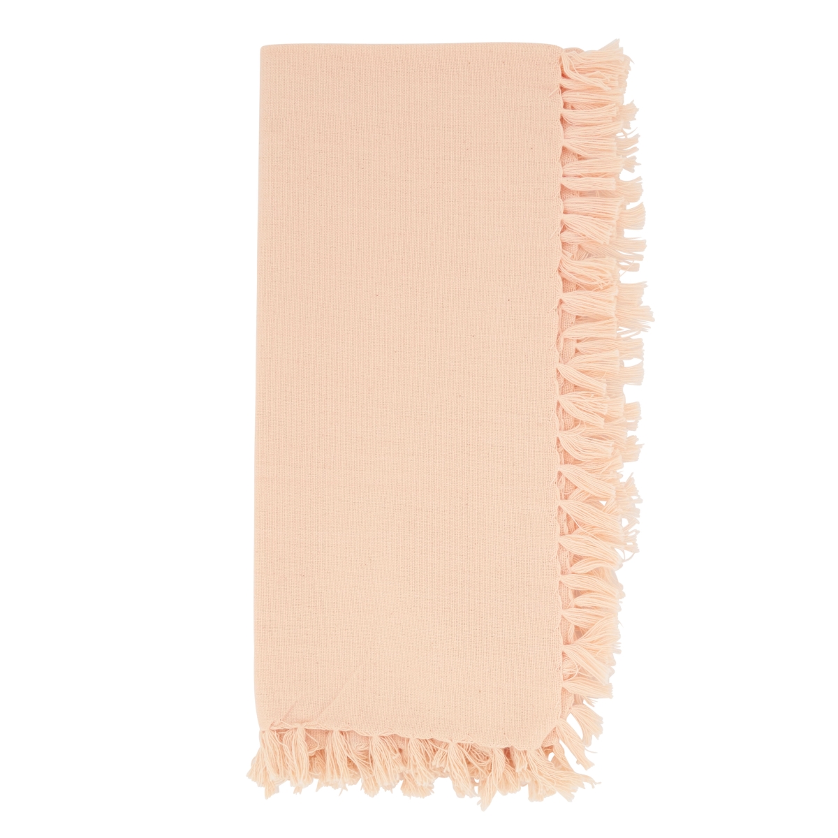 20 in. Fringed Design Table Napkins, Pink - Set of 4