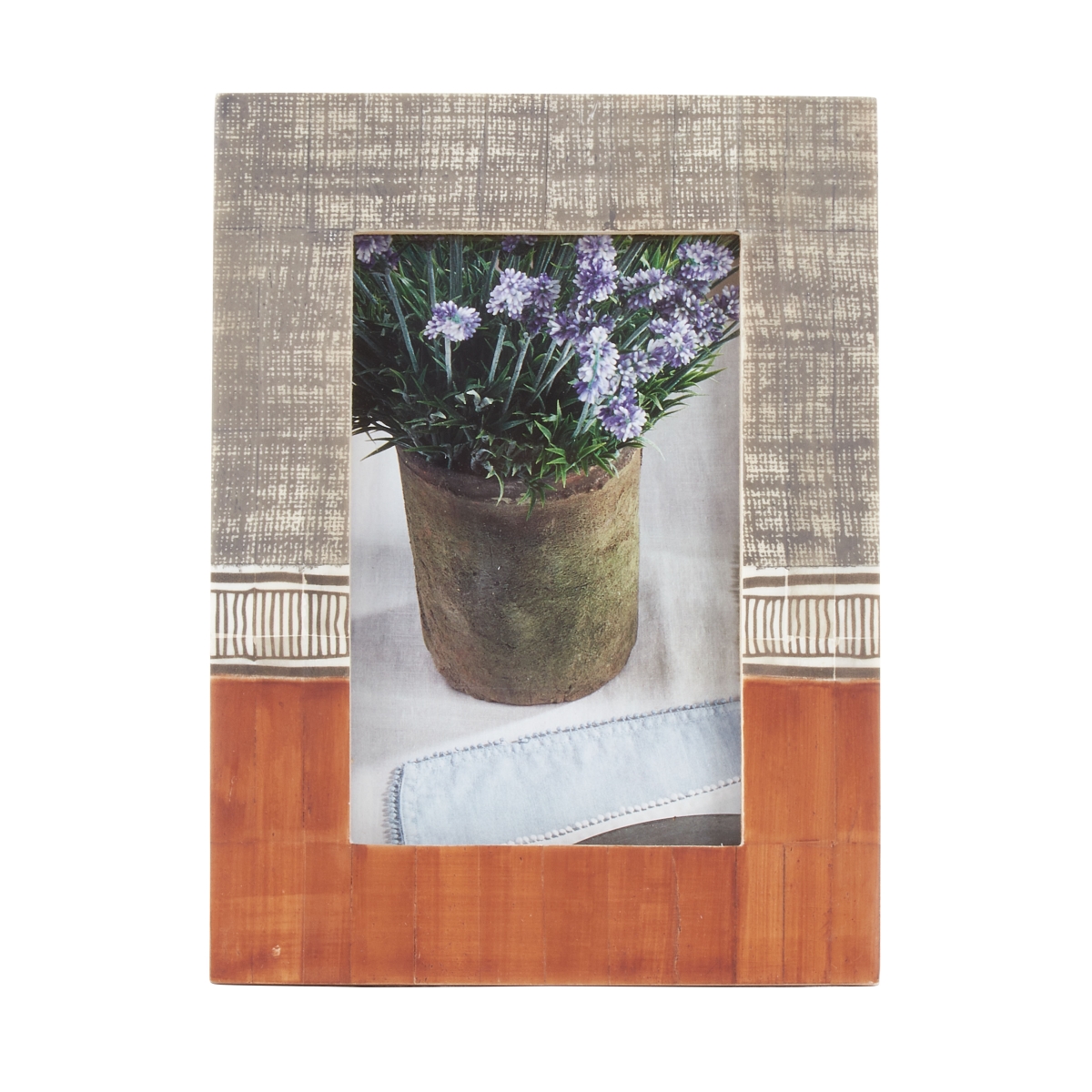 4 x 6 in. Two-Tone Bone Picture Frame, Multi Color