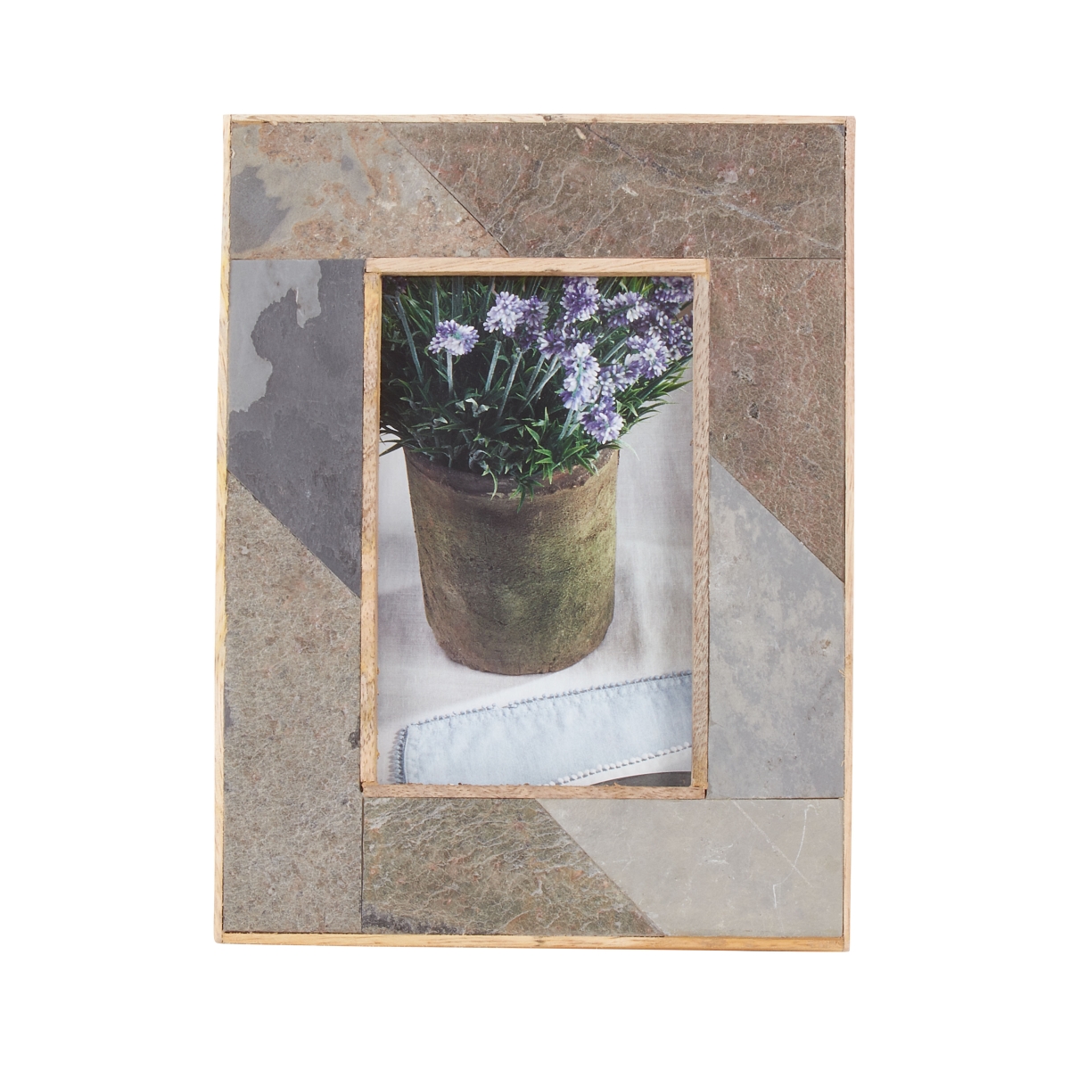PF244.ST57 5 in. Distressed Slate Picture Frame, Slate