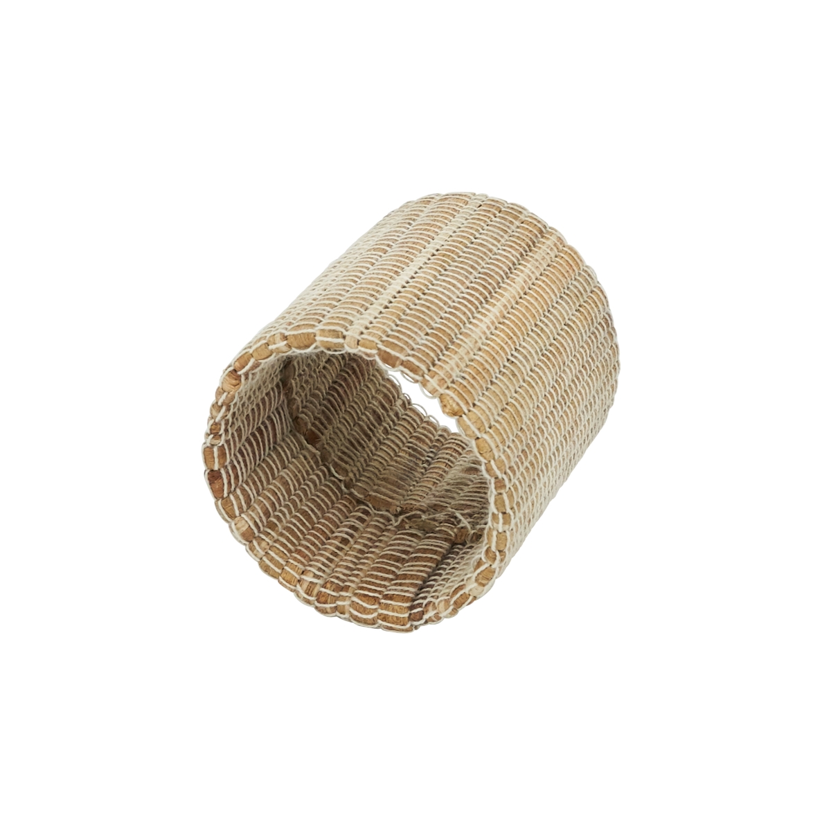 Picture of Saro Lifestyle NR271.N 1.5 in. Shimmering Woven Nubby Napkin Rings, Natural - Set of 4