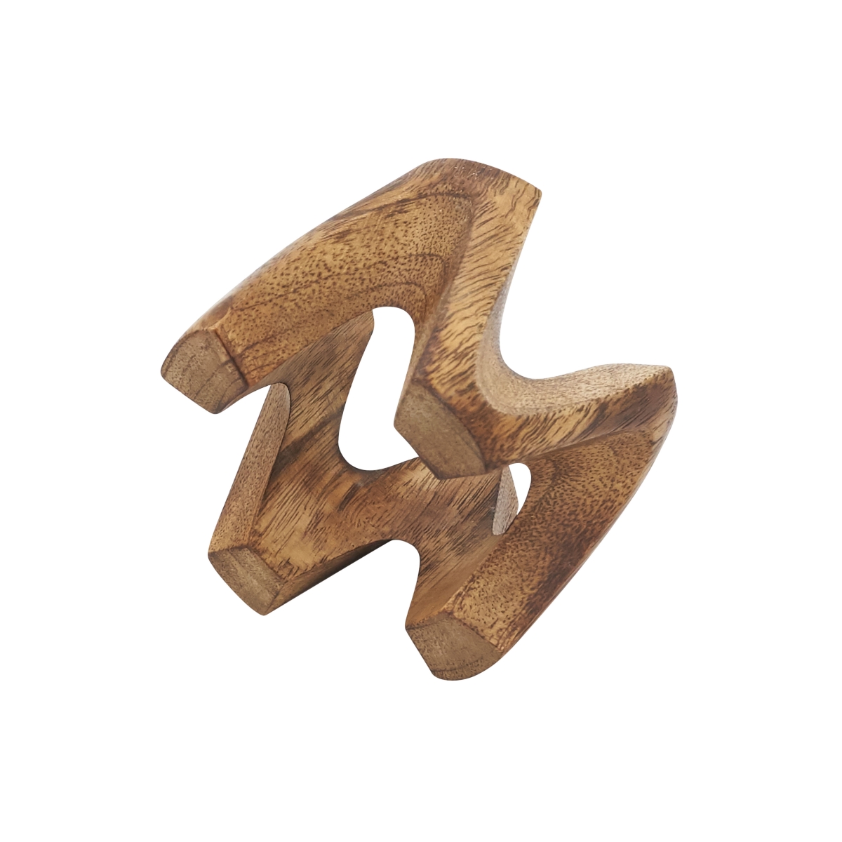 Picture of Saro Lifestyle NR947.BR W Design Wood Napkin Rings, Brown - Set of 4