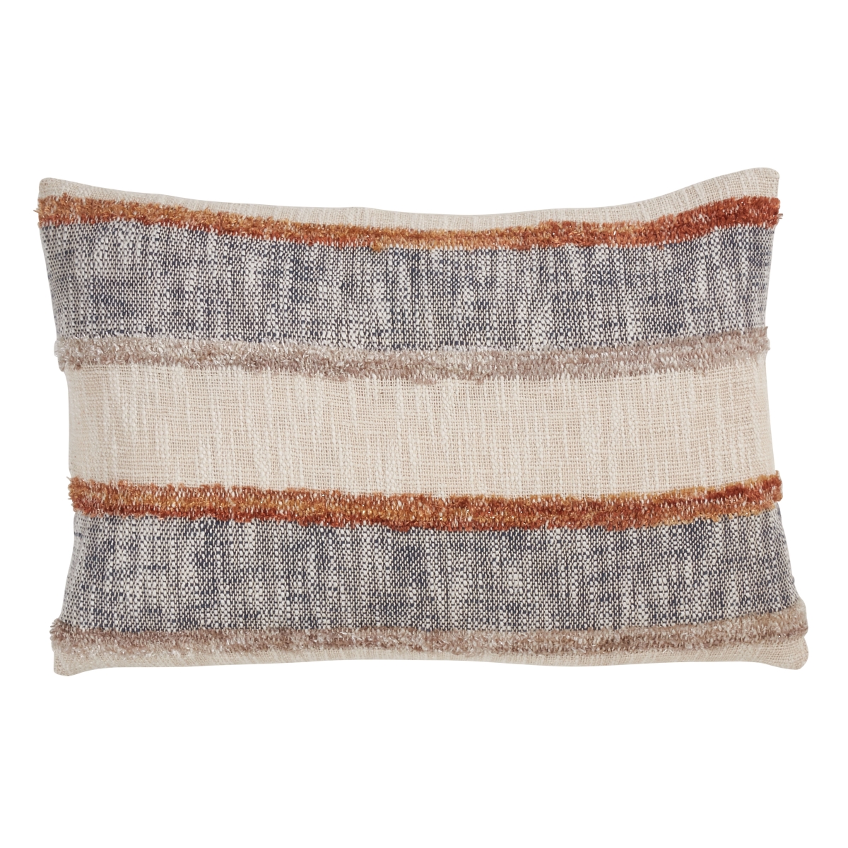 16 x 24 in. Horizontal Striped Design Throw Pillow with Poly Filling, Multi Color