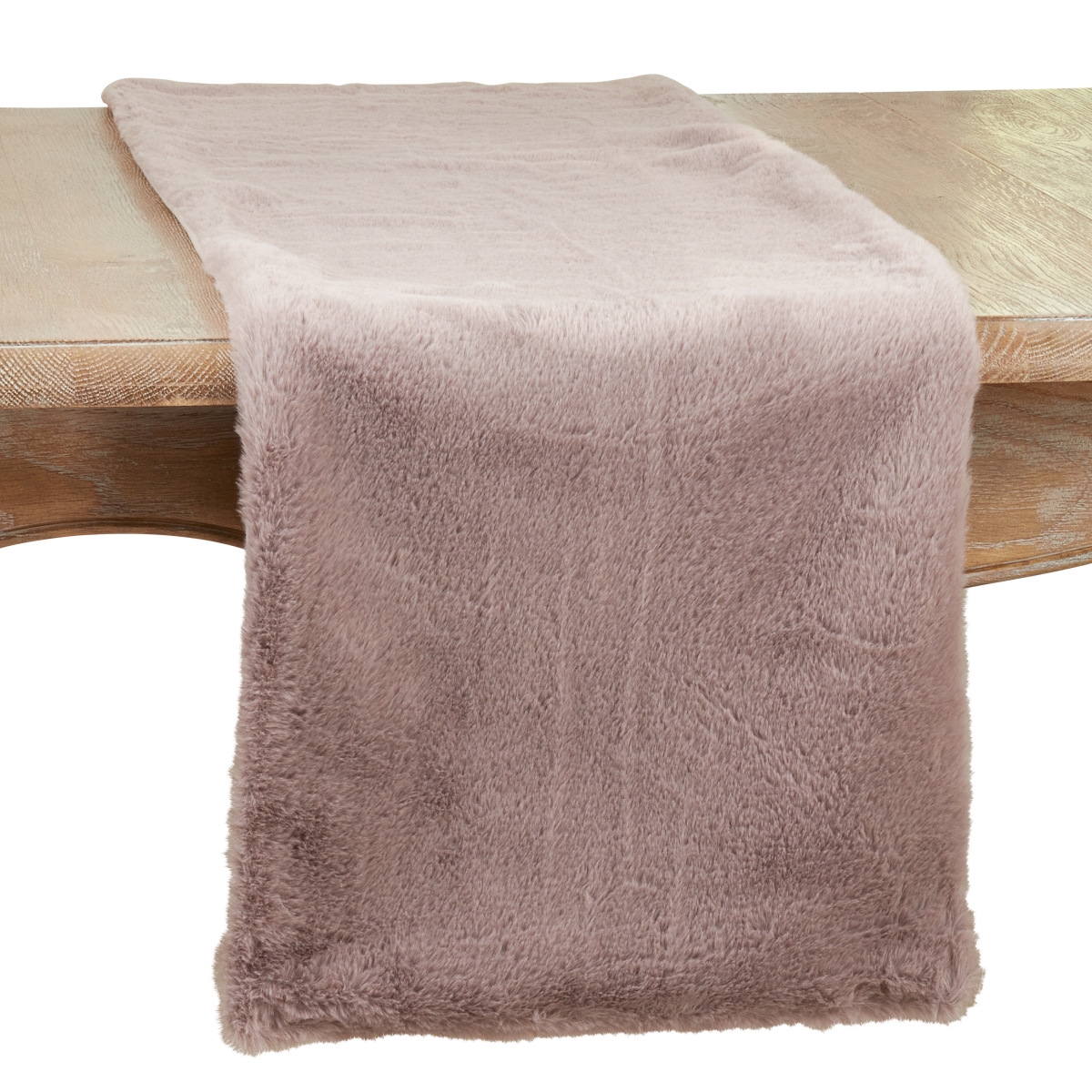 Picture of Saro Lifestyle 1798.GY1472B 14 x 72 in. Faux Fur Rabbit Table Runner, Gray