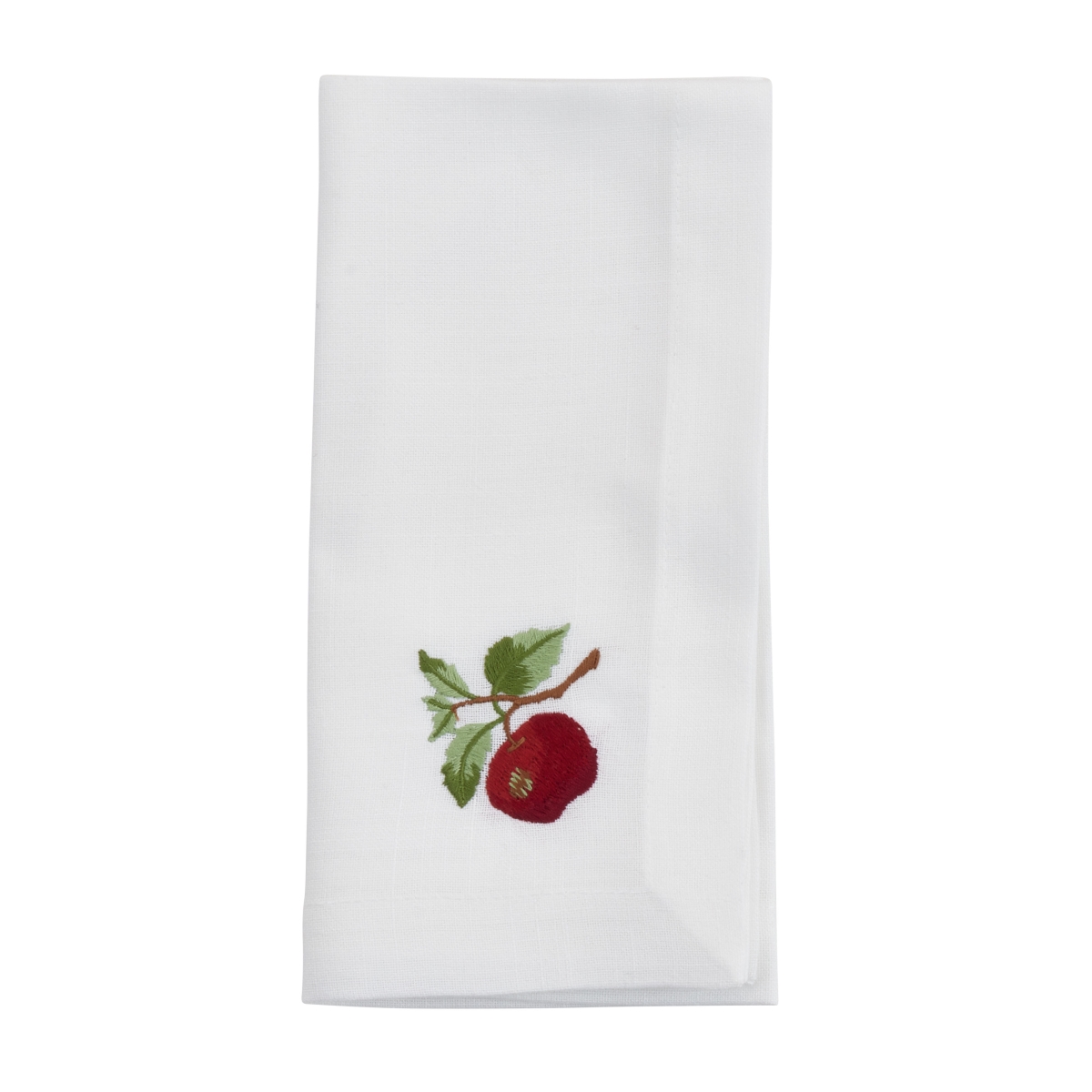Picture of Saro Lifestyle YP167.W20S 20 in. Embroidered Apple Table Napkins, White - Set of 4