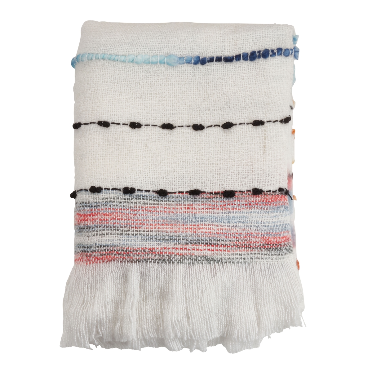 50 x 60 in. Chunky Woven Throw, Multi Color
