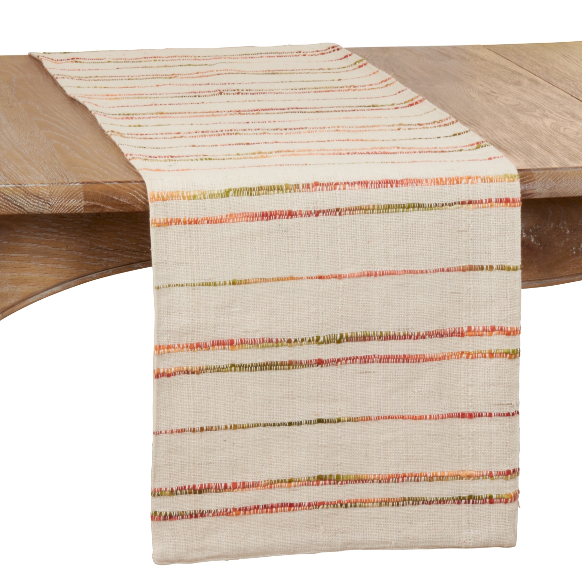 Picture of Saro Lifestyle 786.N16108B 16 x 108 in. Woven Line Table Runner, Natural