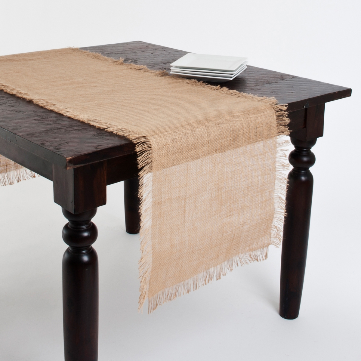 Picture of SARO JU209.N2070B 20 x 70 in. Molina Rectangle Fringed Jute Table Runner - Natural