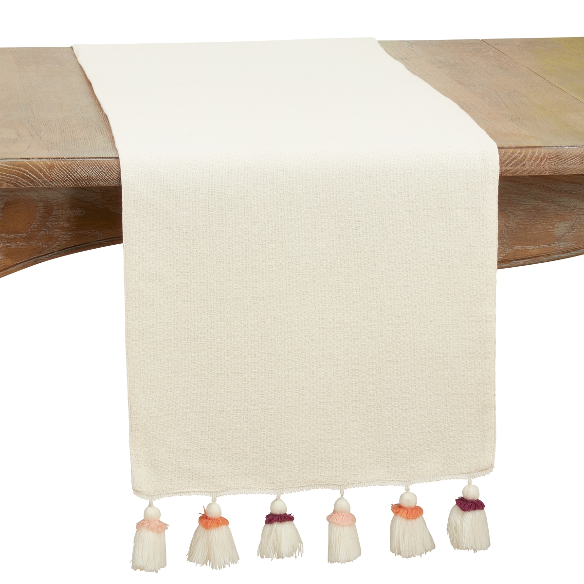 Picture of Saro Lifestyle 3530.P1672B 16 x 72 in. Tassel Design Table Runner, Pink