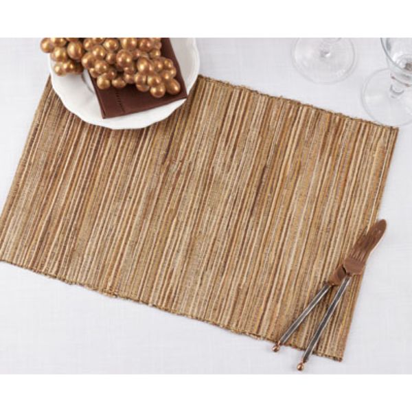 Picture of Saro Lifestyle 217.GL1420B 14 x 20 in. Shimmering Woven Nubby Placemats, Gold - Set of 4