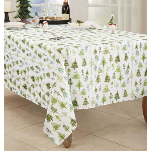 Picture of Saro Lifestyle 5221.G6590B 65 x 90 in. Forest Trees Design Tablecloth, Green