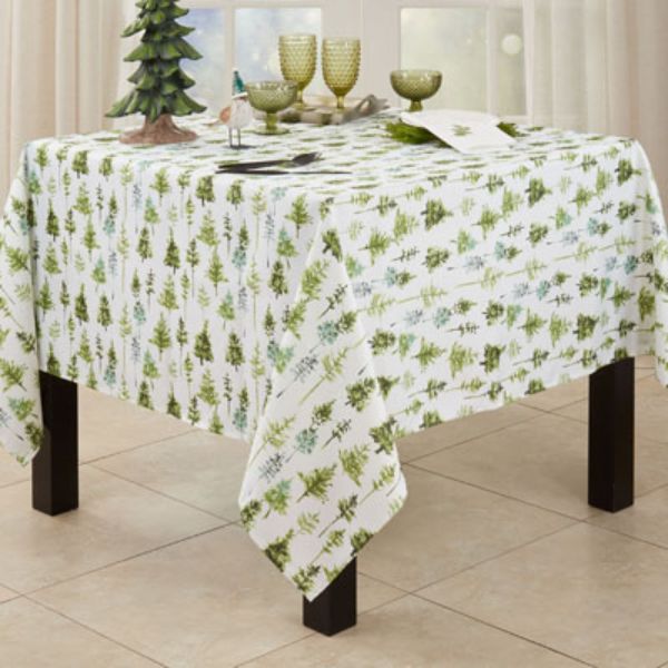 Picture of Saro Lifestyle 5221.G70S 70 x 70 in. Forest Trees Design Tablecloth, Green