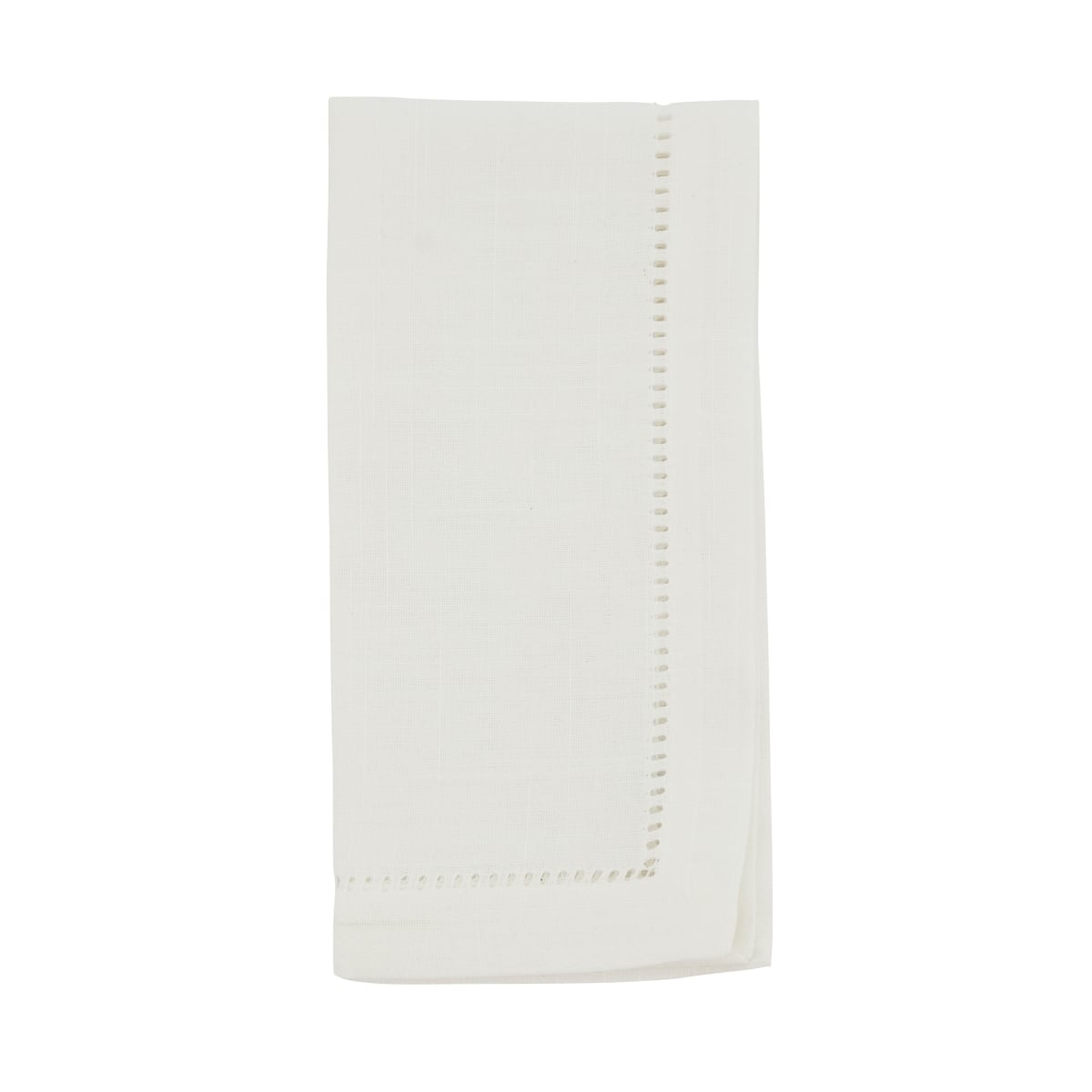 Picture of Saro Lifestyle 6300.I20S Hemstitched Border Square Table Napkins, Ivory - Set of 12