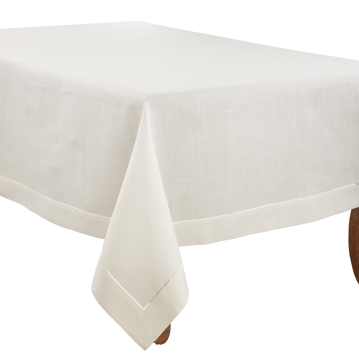 Picture of Saro Lifestyle 6300.I70180B 70 x 180 in. Hemstitched Border Tablecloth, Ivory