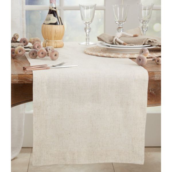 Picture of Saro Lifestyle 731NH.N1654B 16 x 45 in. Plain Table Runner, Natural