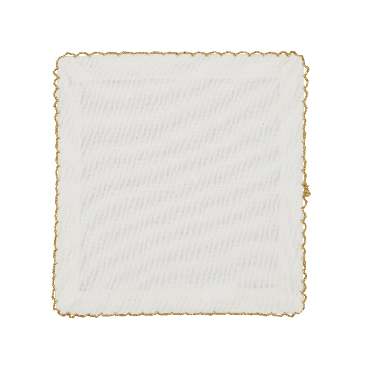 Picture of Saro Lifestyle 1442.GL6S 6 in. Whip Stitched Table Napkin, Gold - Set of 4