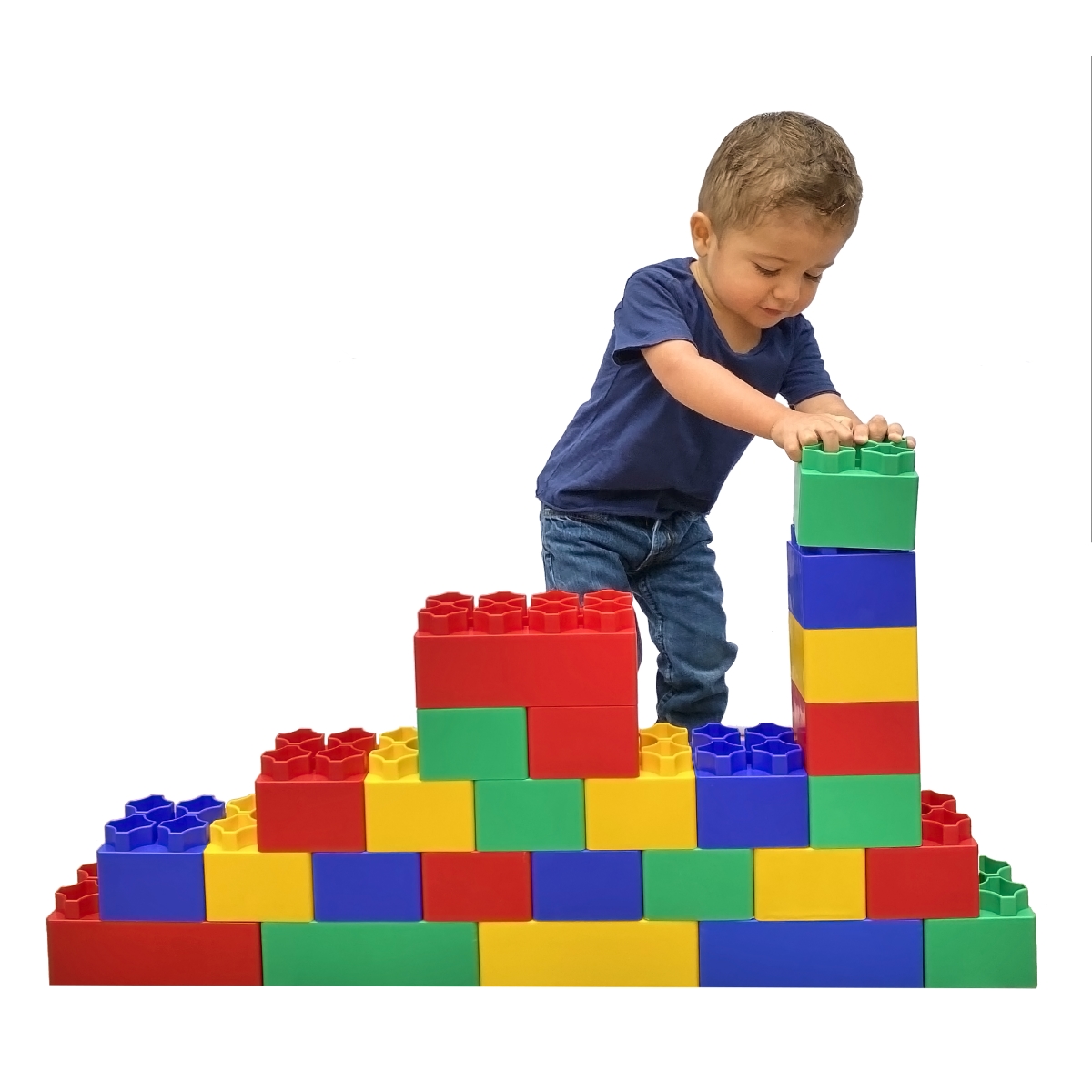 Picture of Kids Adventure 00280-8 8 x 4 in. Jumbo Blocks with Non-Toxic Ersable Markers for Kids - 42 Piece