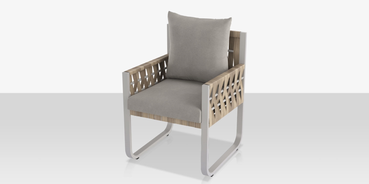 SF-1026-163-GRY Dining Arm Chair, Gray