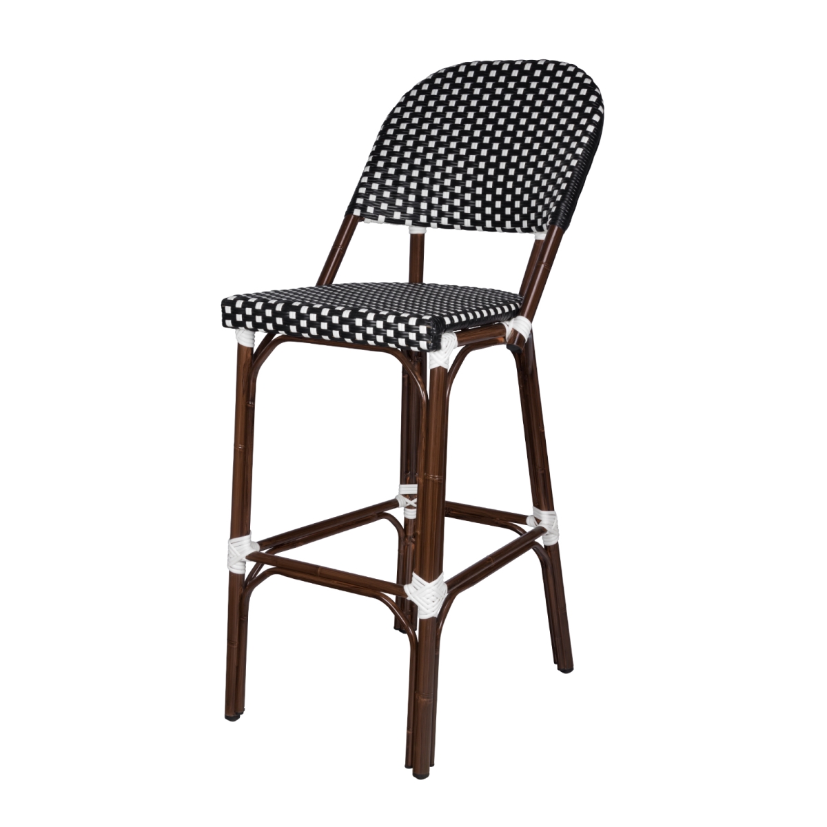 SF-2203-172-BLW Bar Side Chair, Black & White